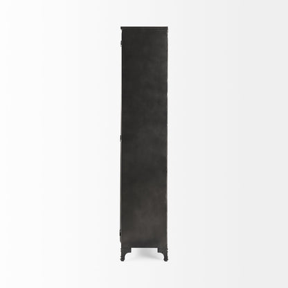 Poppy Metal Black Bookcase