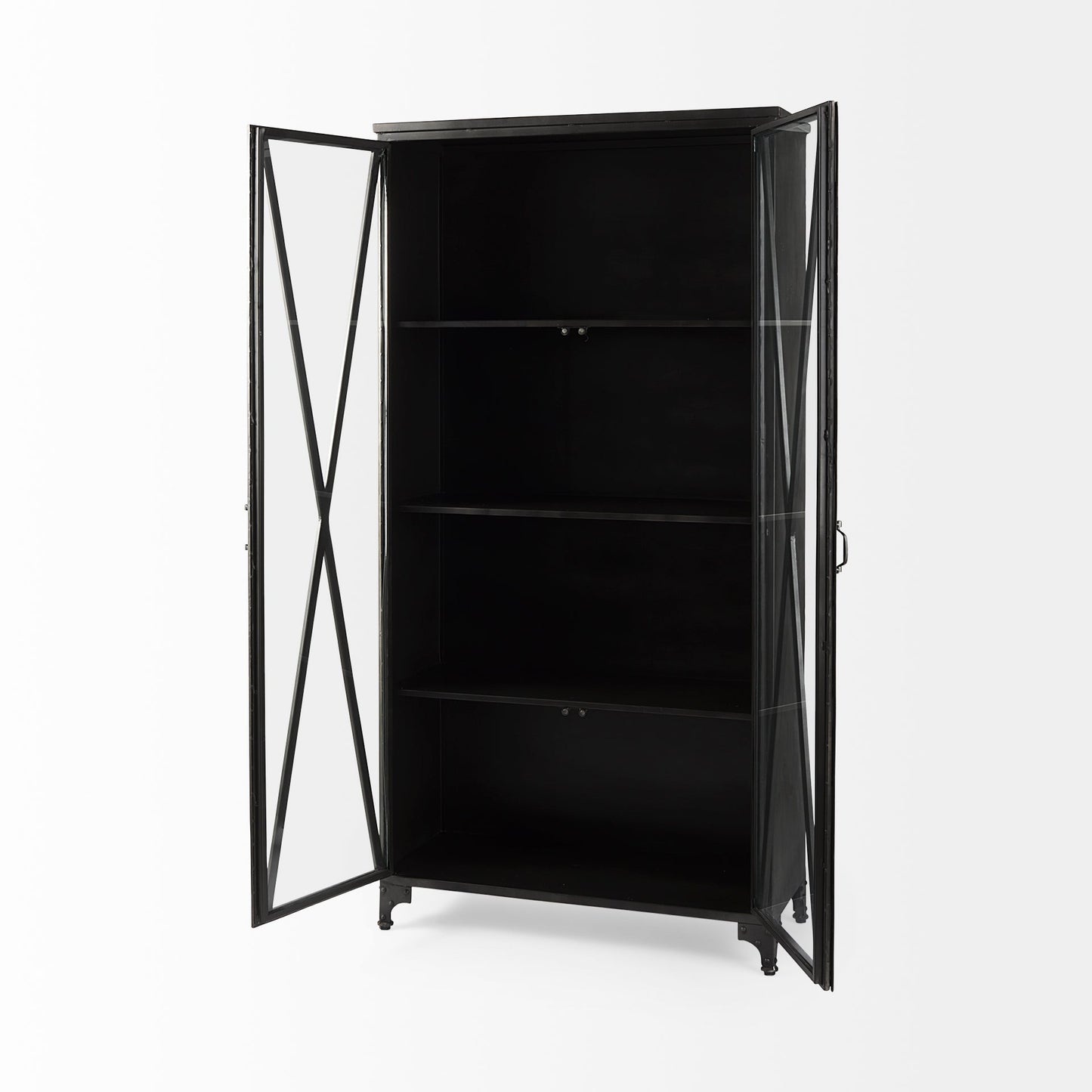 Poppy Metal Black Bookcase