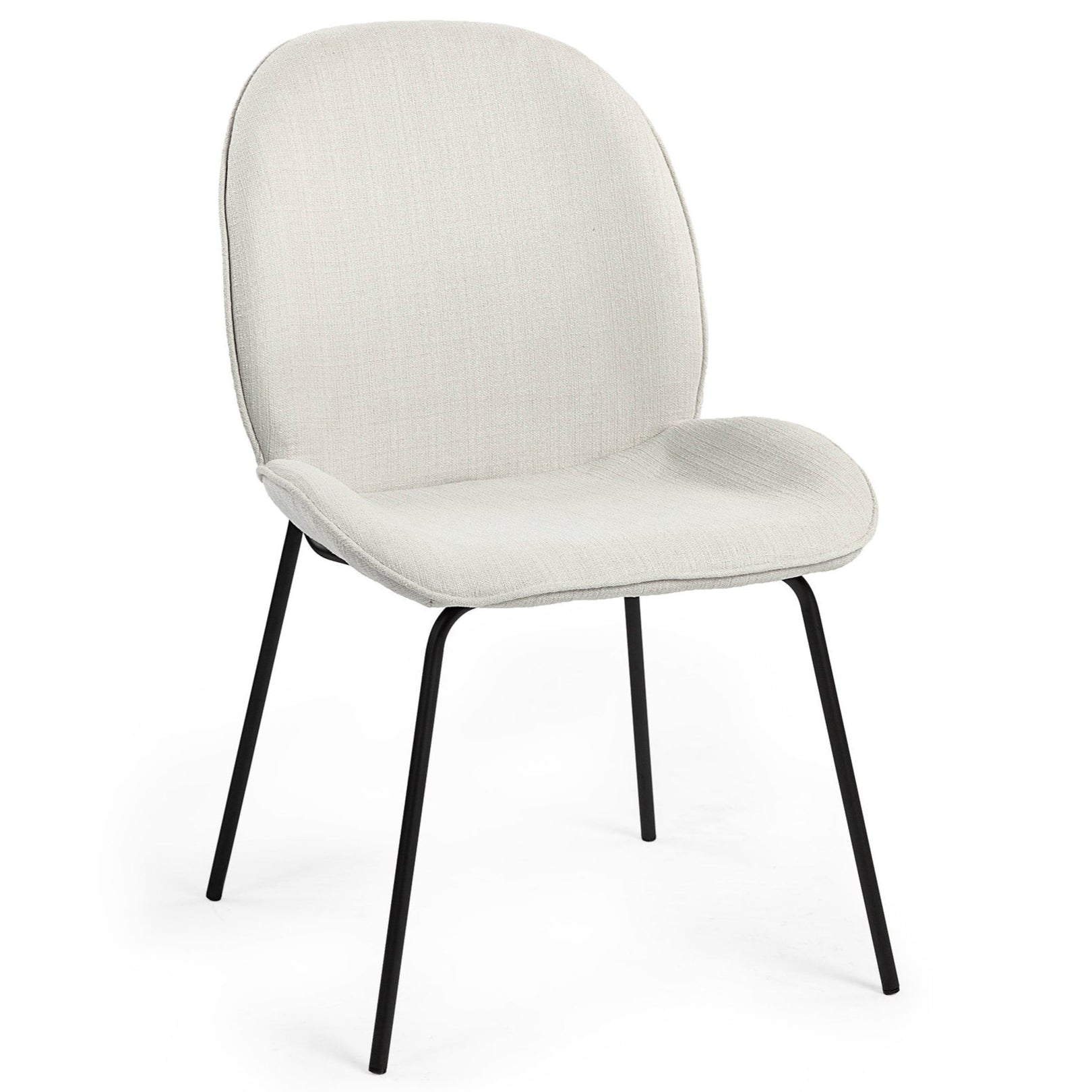 Mercana Inala White Fabric Dining Chair (Set of 2)
