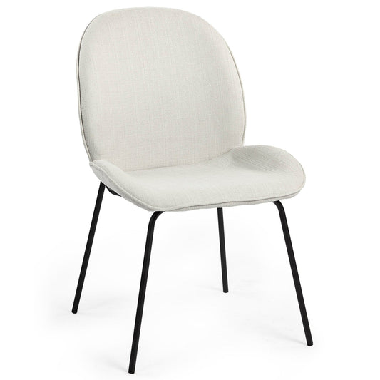 Mercana Inala White Fabric Dining Chair (Set of 2)