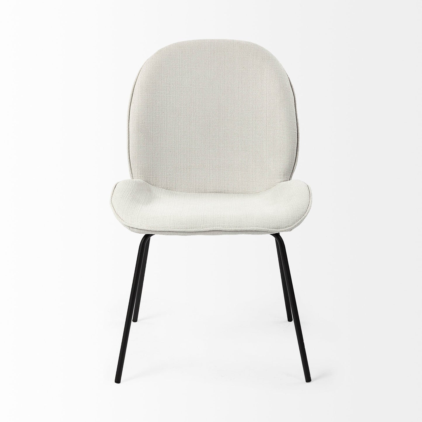 Mercana Inala White Fabric Dining Chair (Set of 2)