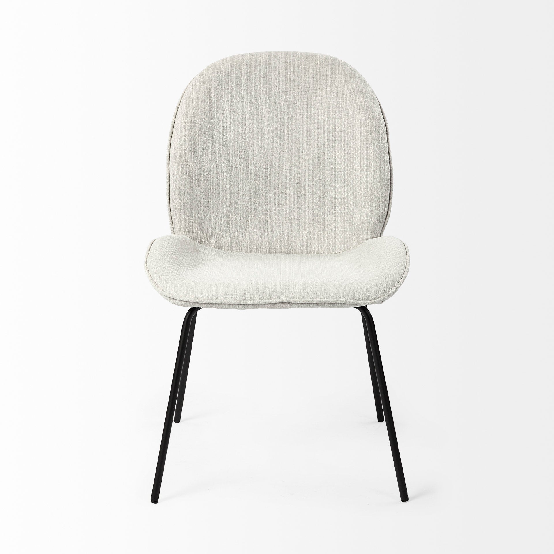 Mercana Inala White Fabric Dining Chair (Set of 2)