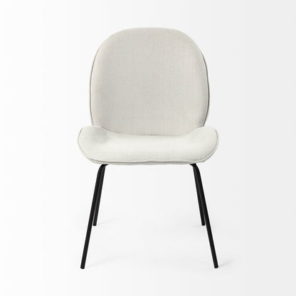 Mercana Inala White Fabric Dining Chair (Set of 2)