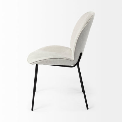 Mercana Inala White Fabric Dining Chair (Set of 2)