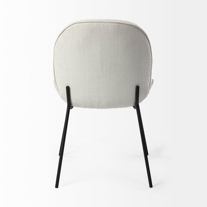 Mercana Inala White Fabric Dining Chair (Set of 2)