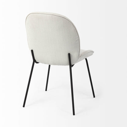 Mercana Inala White Fabric Dining Chair (Set of 2)