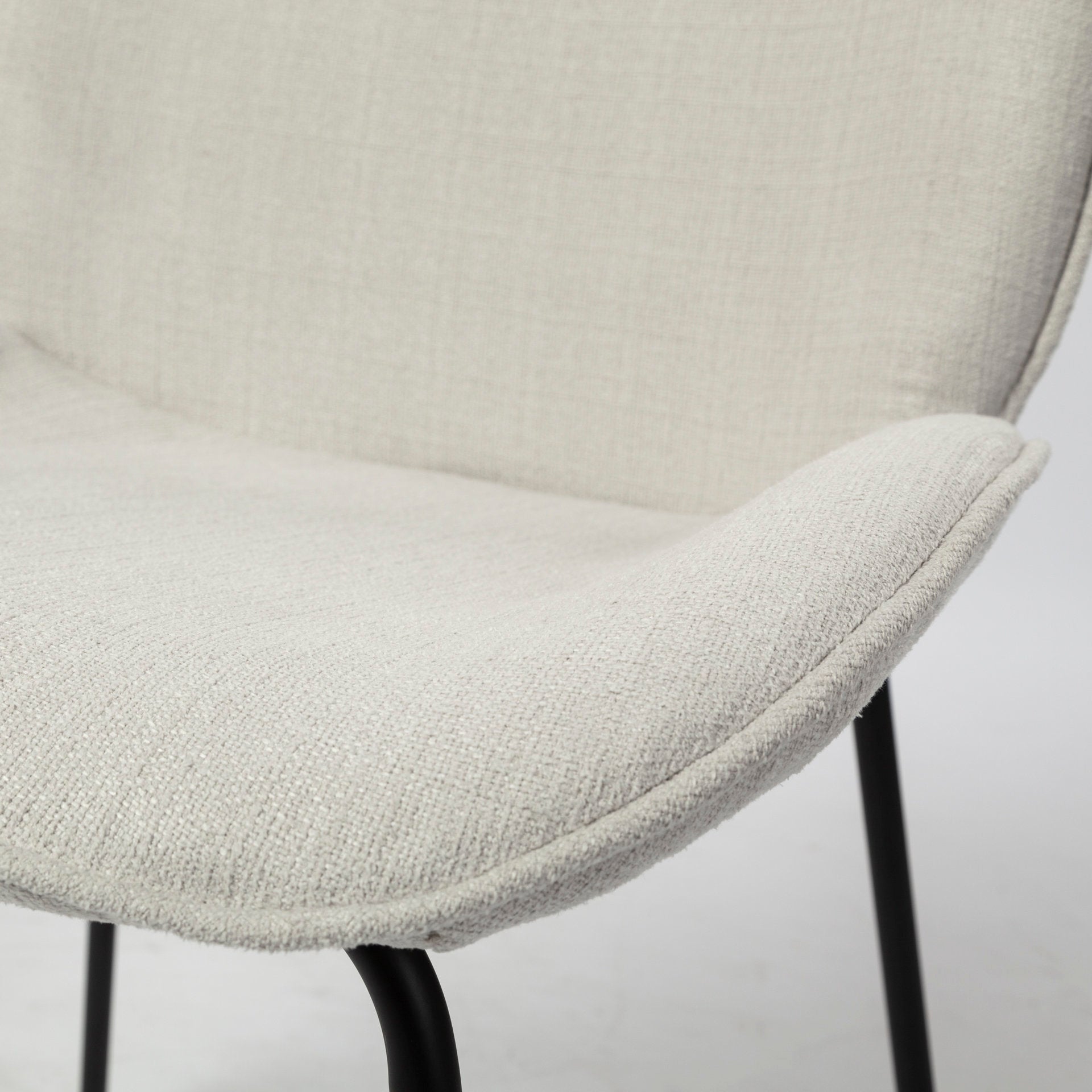 Mercana Inala White Fabric Dining Chair (Set of 2)