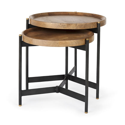 Mercana Marquisa Wood Top Nesting Table (Set of 2)