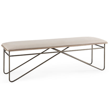 Camille Cream Fabric Bedroom Bench