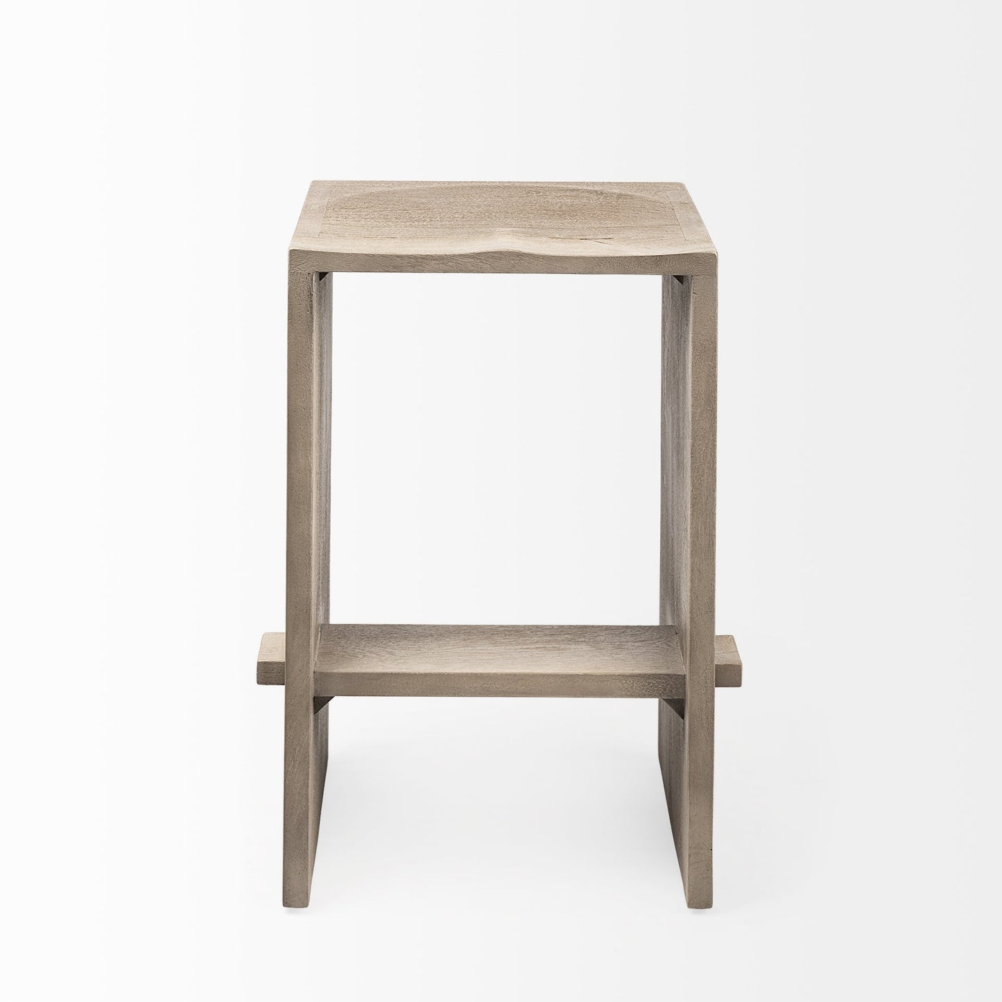 Aida Wooden Light Brown Barstool