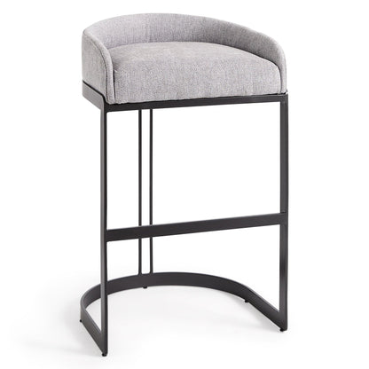 Hollyfield Fabric Low-Back Barstool