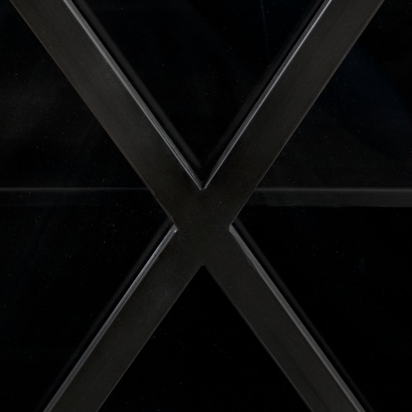 Poppy Glass Door Black Accent Cabinet