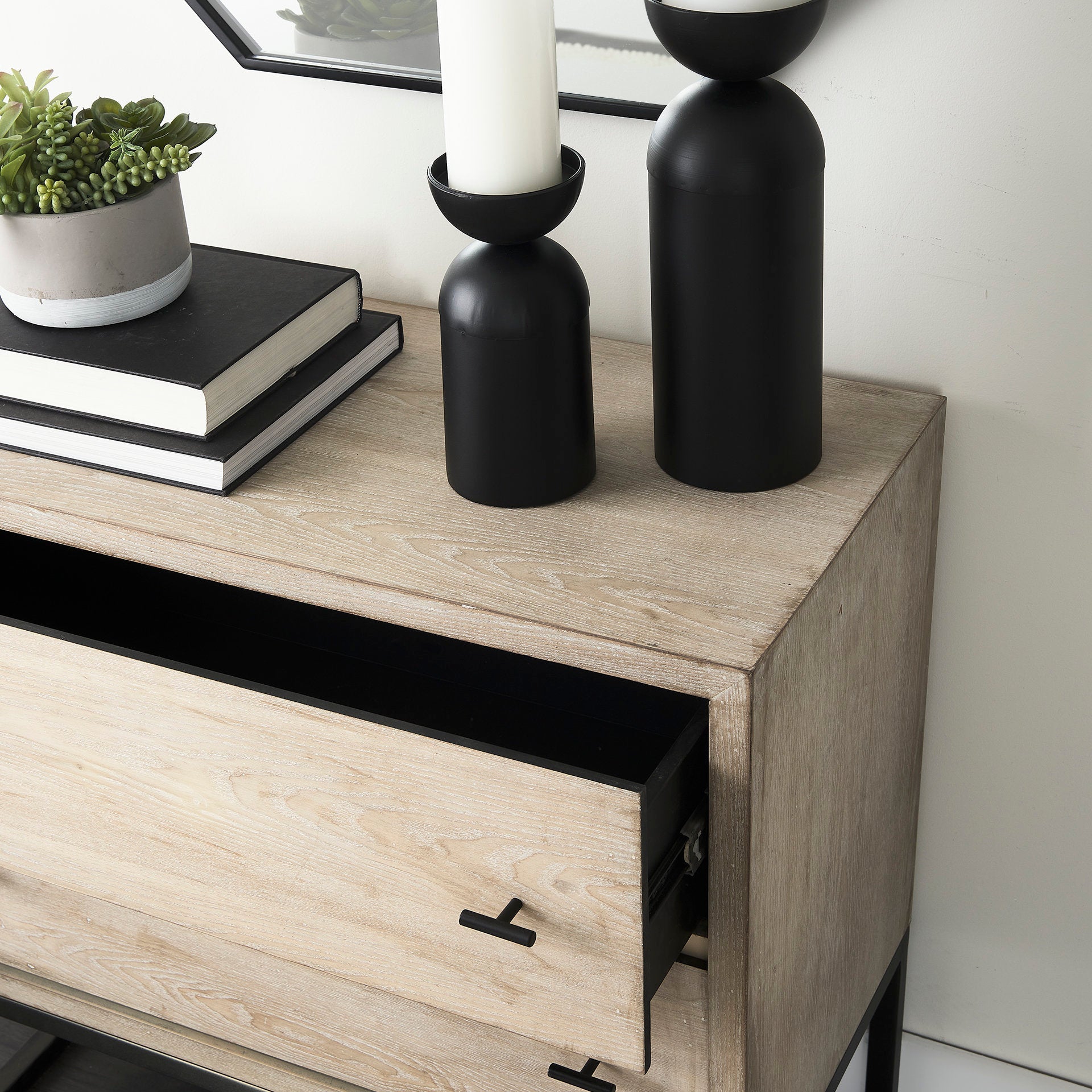 Mercana Ciara Two Drawers Wooden Accent Cabinet