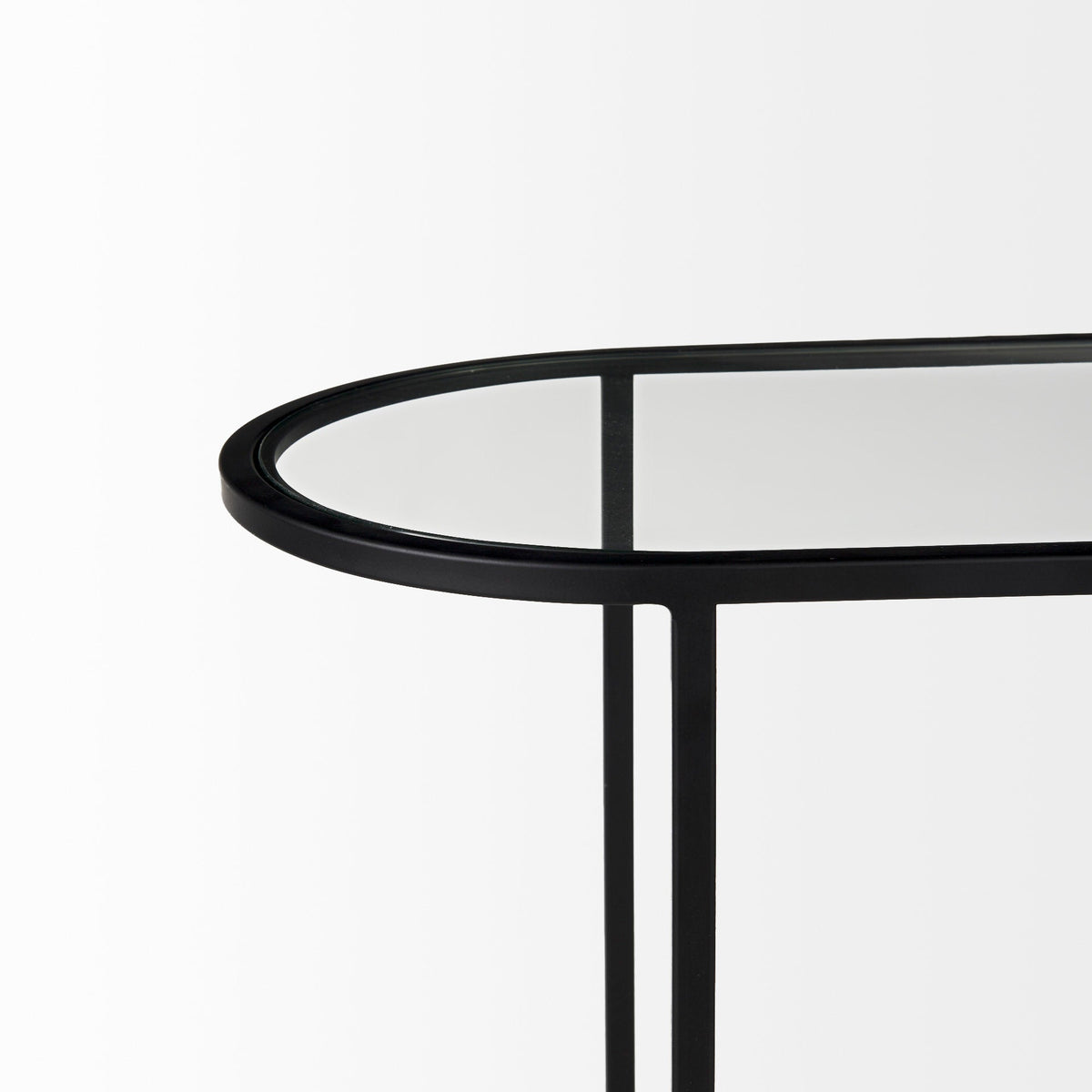 Mercana Celine Black Metal Frame Nesting Table (2PC)
