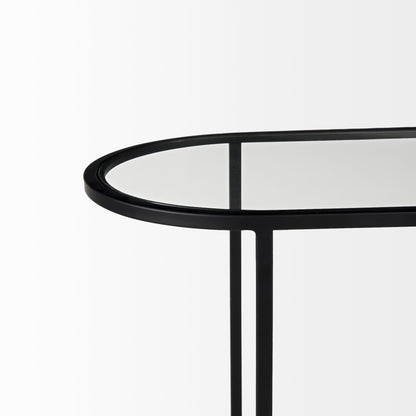 Mercana Celine Black Metal Frame Nesting Table (2PC)