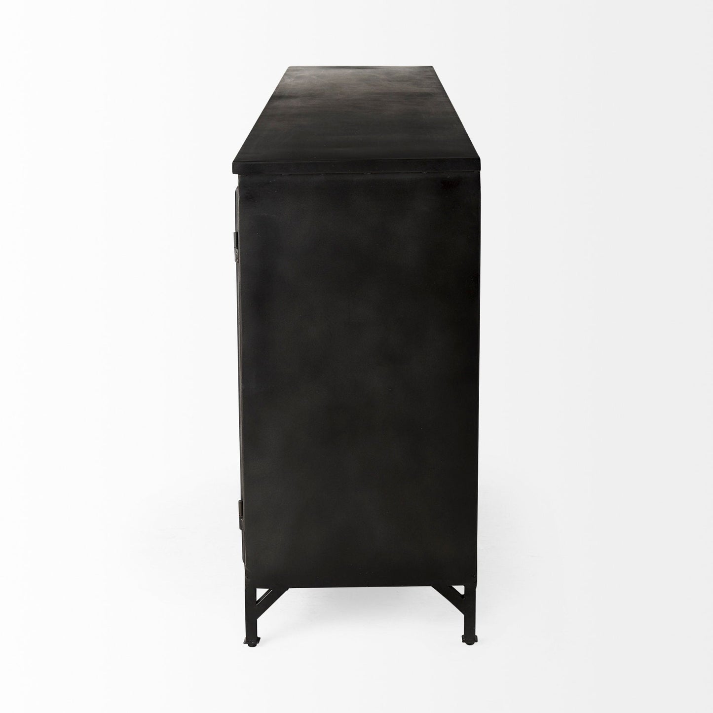 Poppy Glass Door Black Sideboard