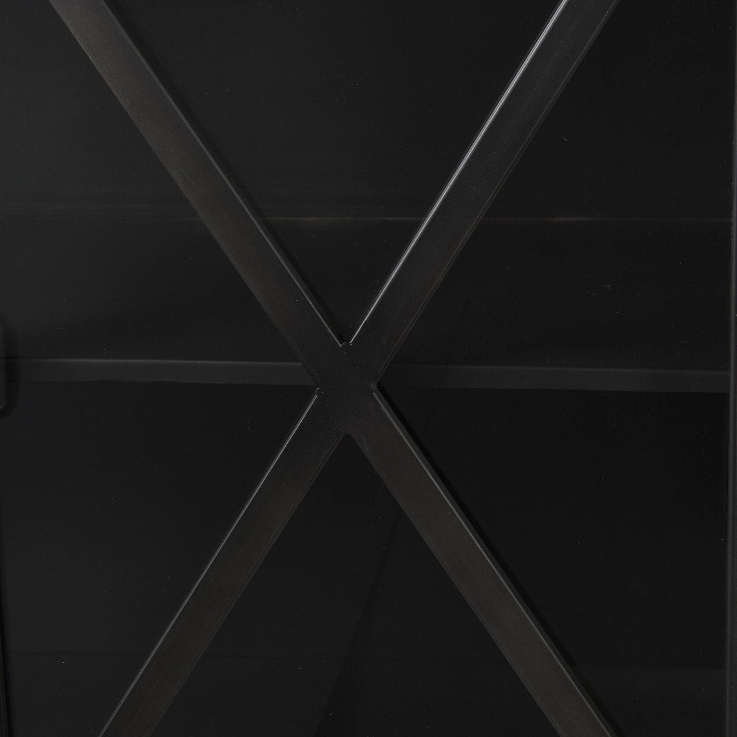 Poppy Glass Door Black Sideboard