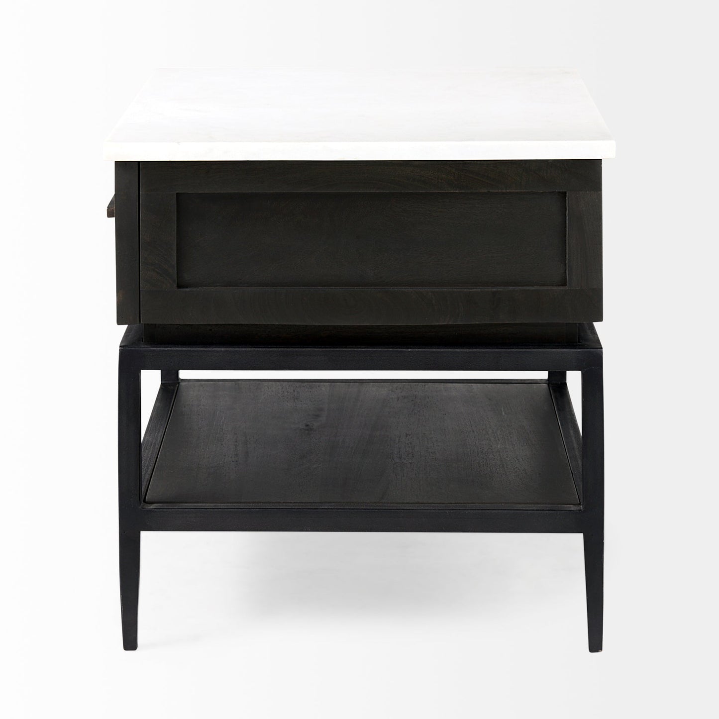 Mercana Divina White Marble Top Side Table