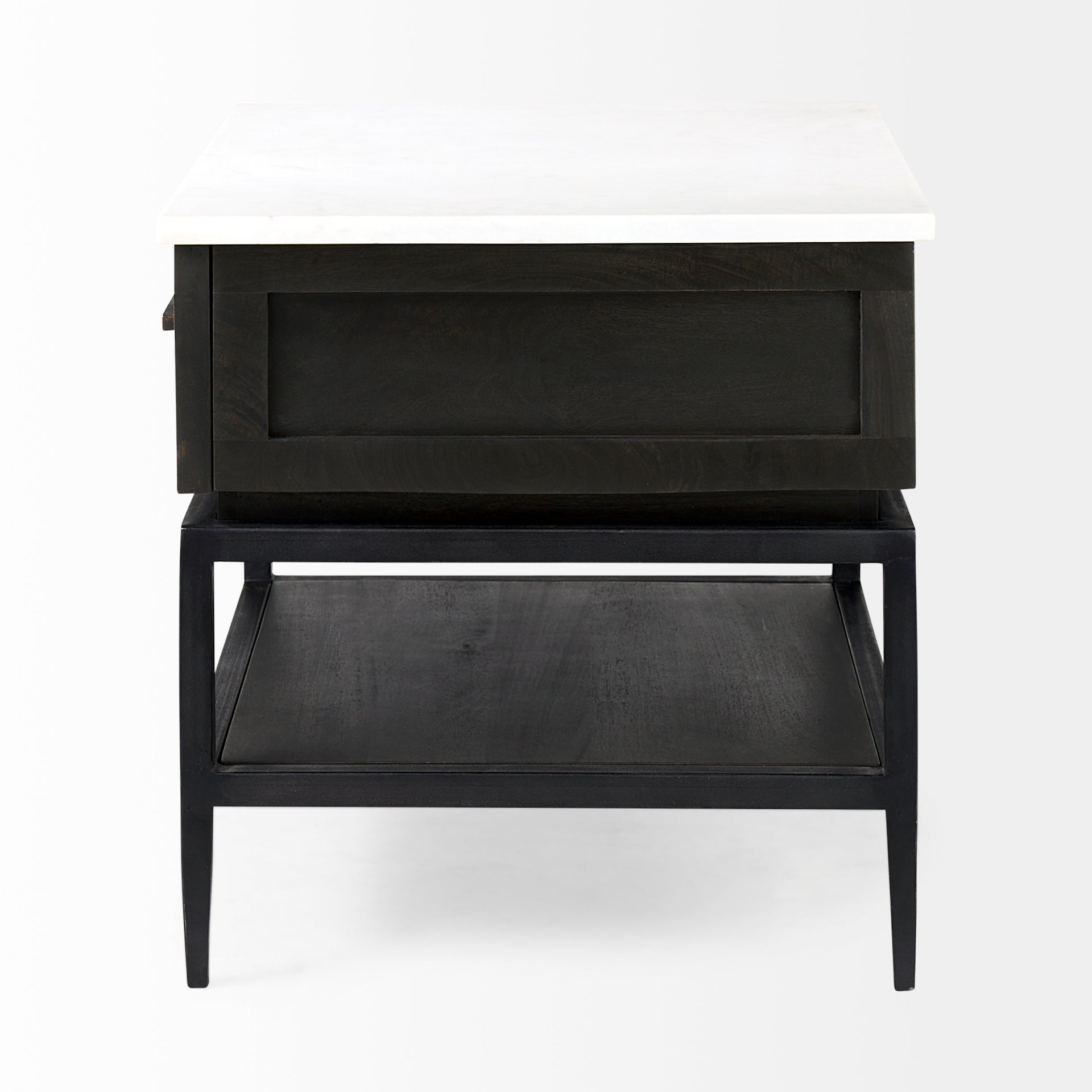 Mercana Divina White Marble Top Side Table