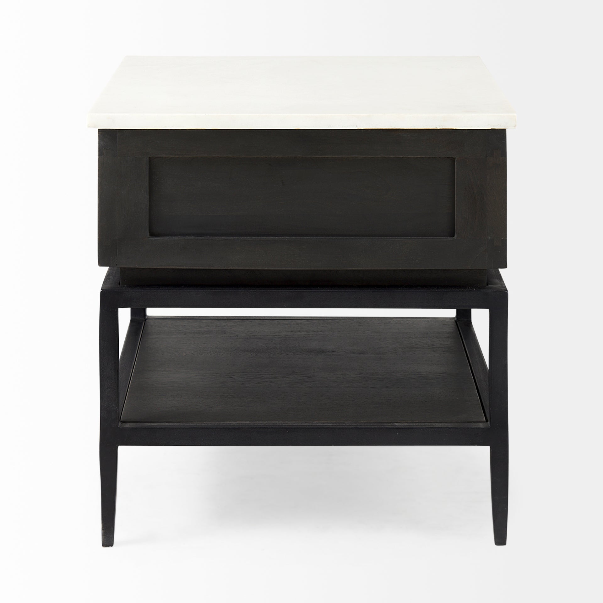 Mercana Divina White Marble Top Side Table