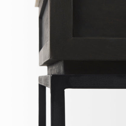 Mercana Divina White Marble Top Side Table