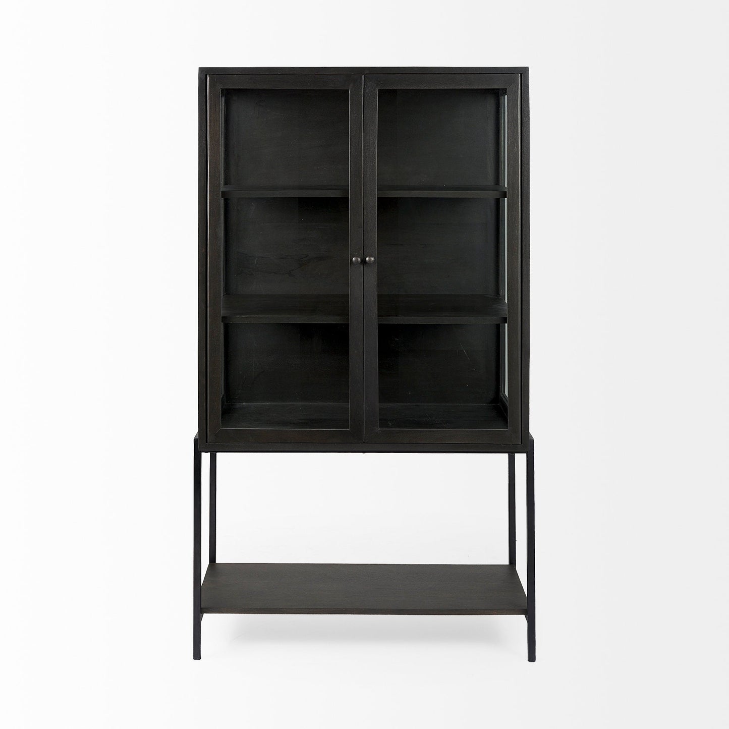 Arelius Wood Top Modern Bookcase