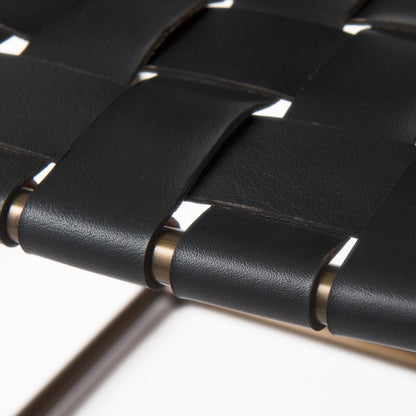 Clarissa Woven Leather Stool