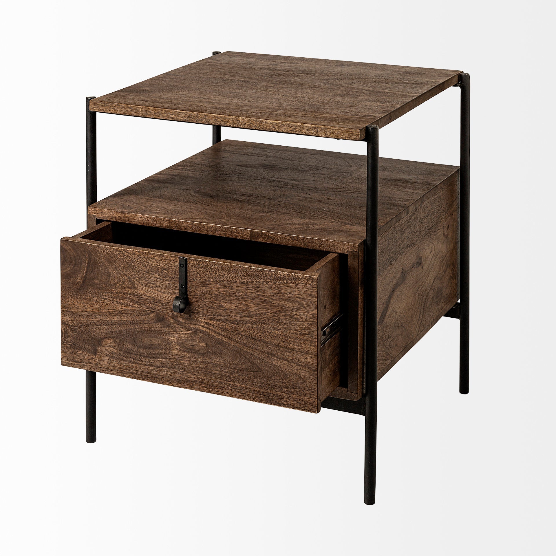 Mercana Glenn Wood Top Square Side Table