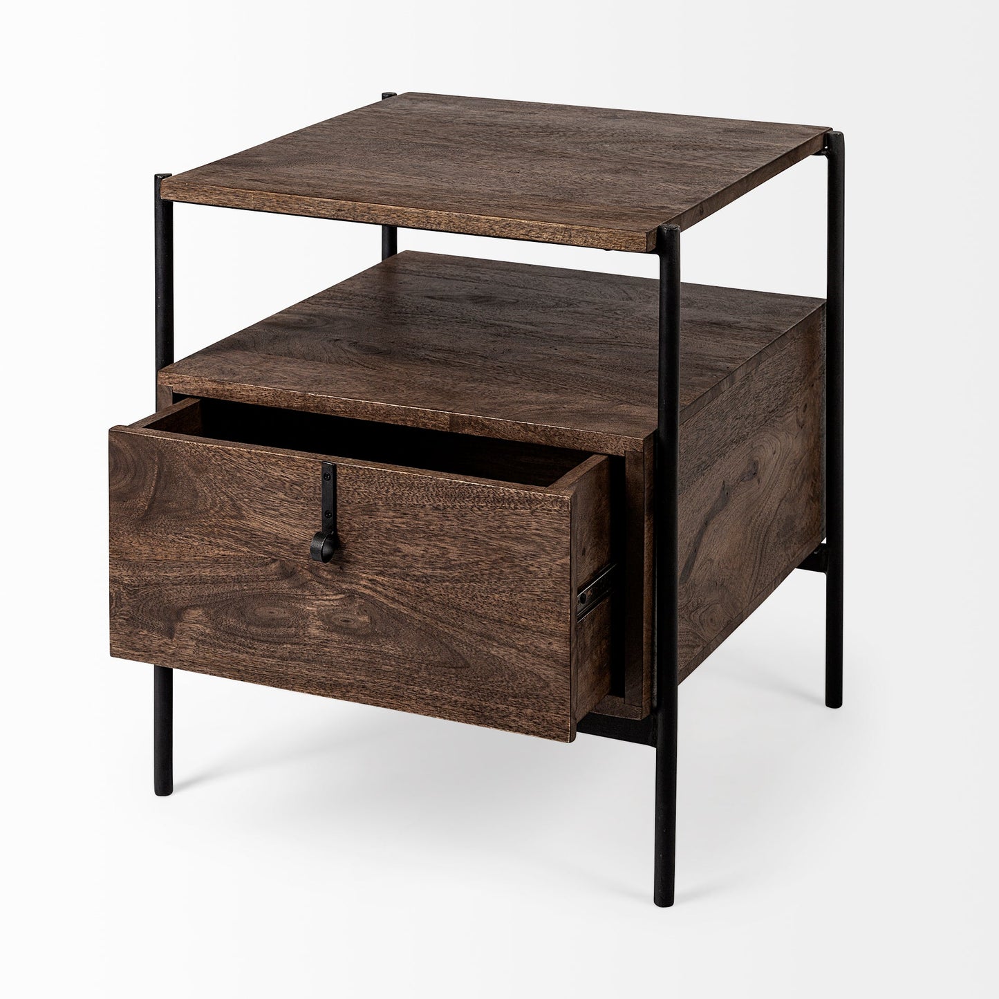 Mercana Glenn Wood Top Square Side Table