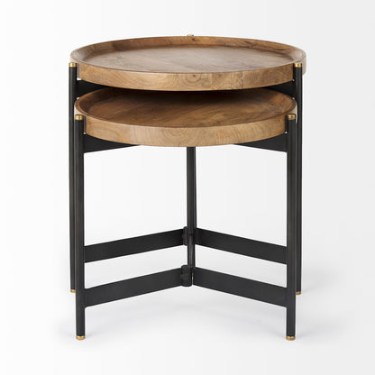 Mercana Marquisa Wood Top Nesting Table (Set of 2)