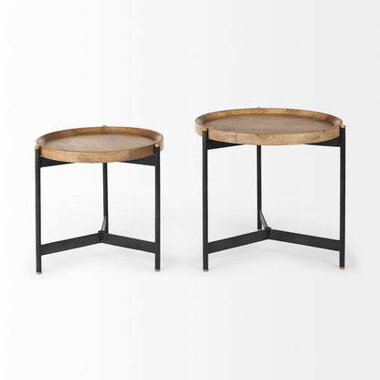 Mercana Marquisa Wood Top Nesting Table (Set of 2)