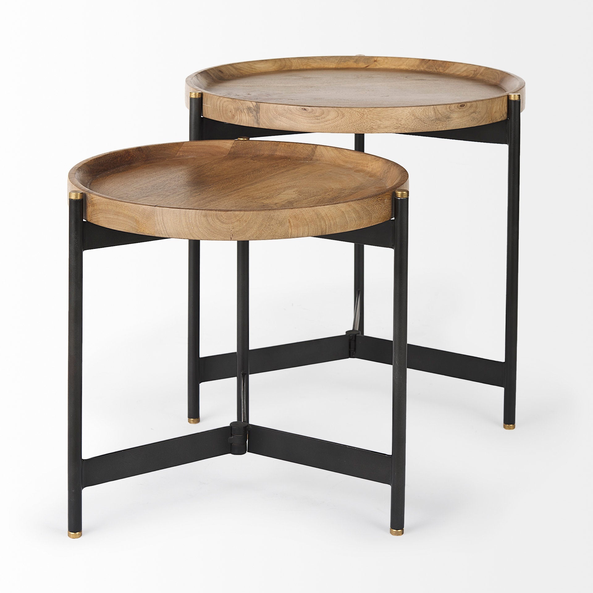Mercana Marquisa Wood Top Nesting Table (Set of 2)