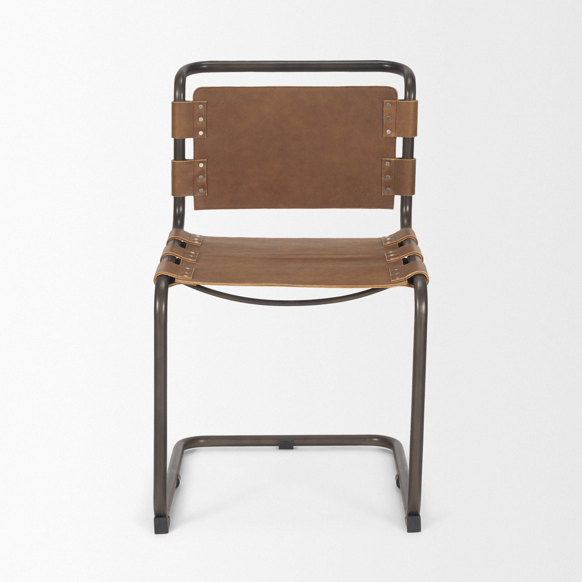 Mercana Berbick Leather Armless Dining Chair (Set of 2)
