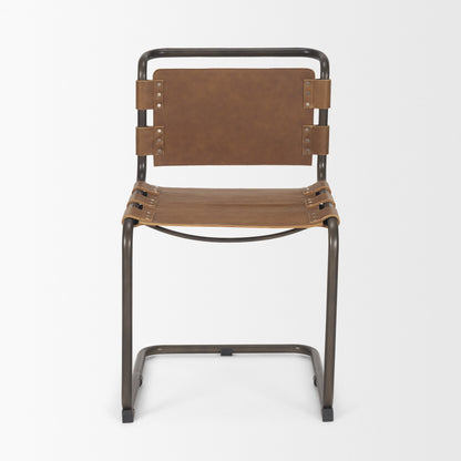 Mercana Berbick Leather Armless Dining Chair (Set of 2)
