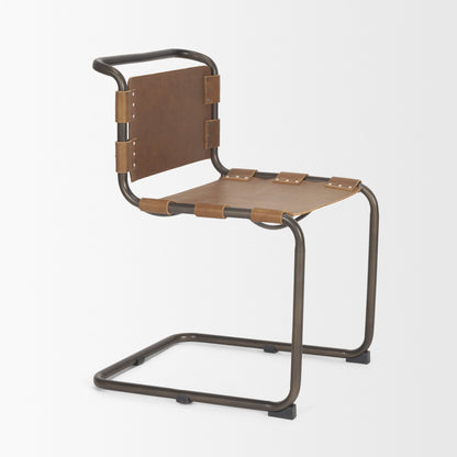 Mercana Berbick Leather Armless Dining Chair (Set of 2)