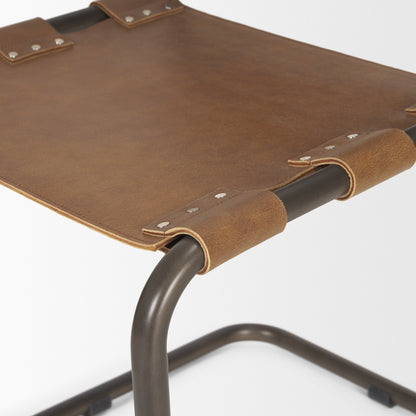 Mercana Berbick Leather Armless Dining Chair (Set of 2)