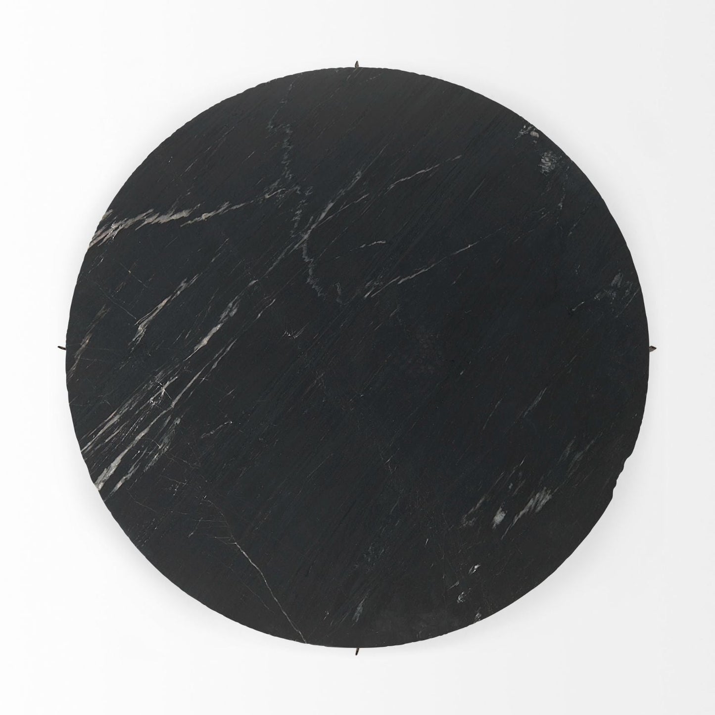 Mercana Reinhold White Marble Top Round Coffee Table