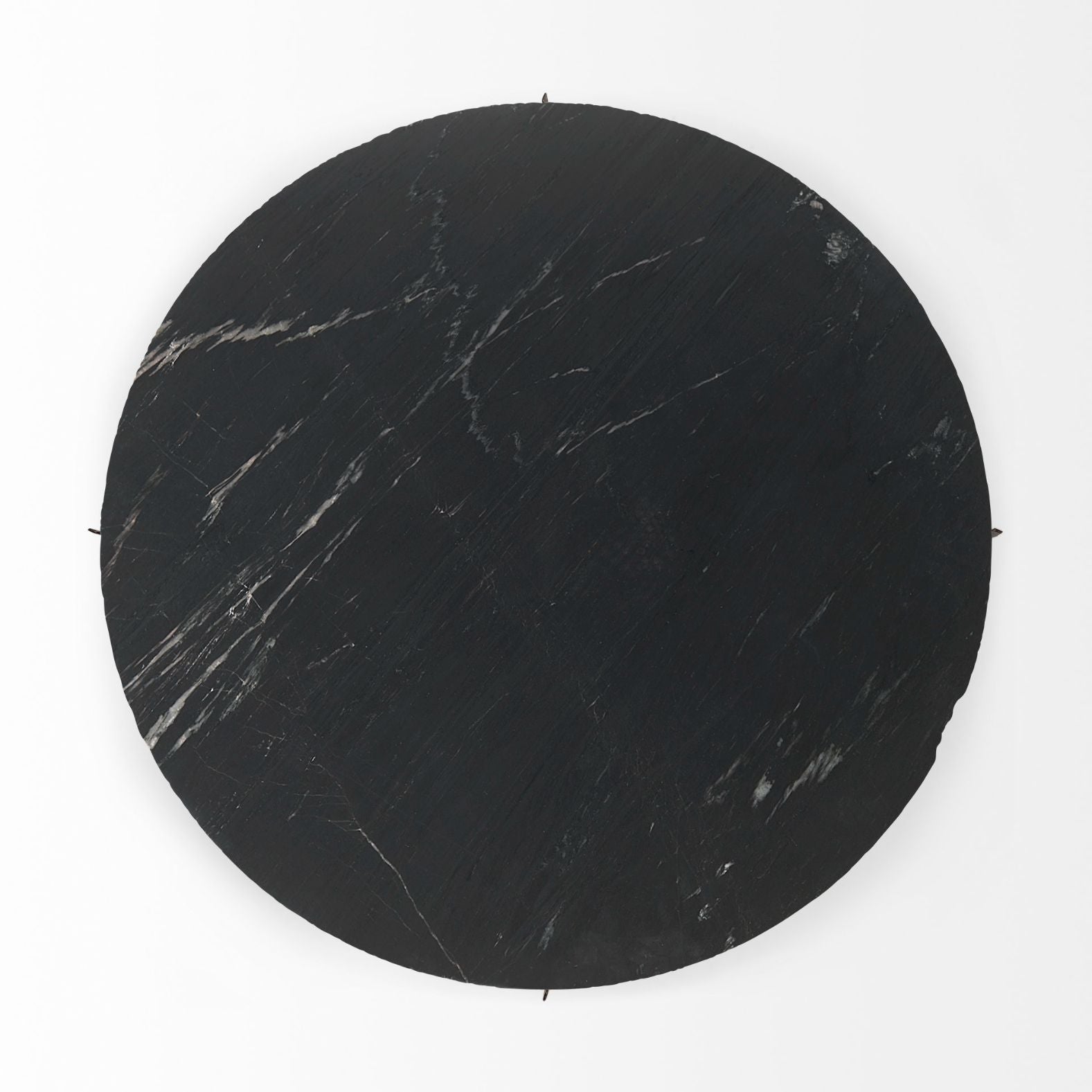 Mercana Reinhold White Marble Top Round Coffee Table