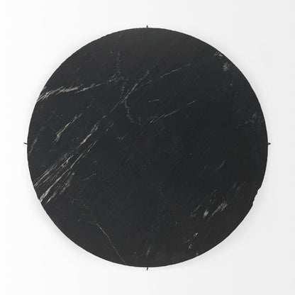 Mercana Reinhold White Marble Top Round Coffee Table