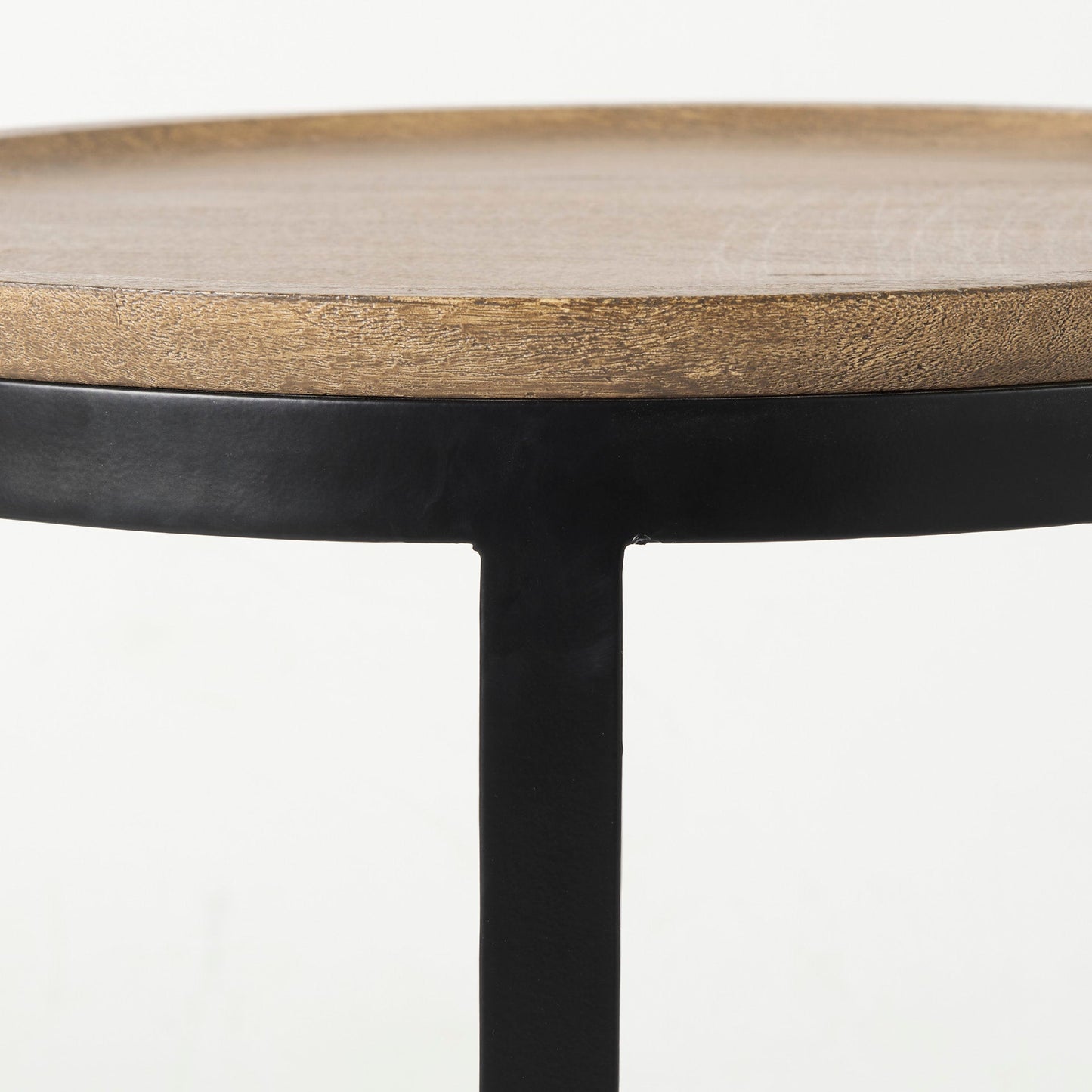 Mercana Aisley Wood Top Nesting Side Table (Set of 2)