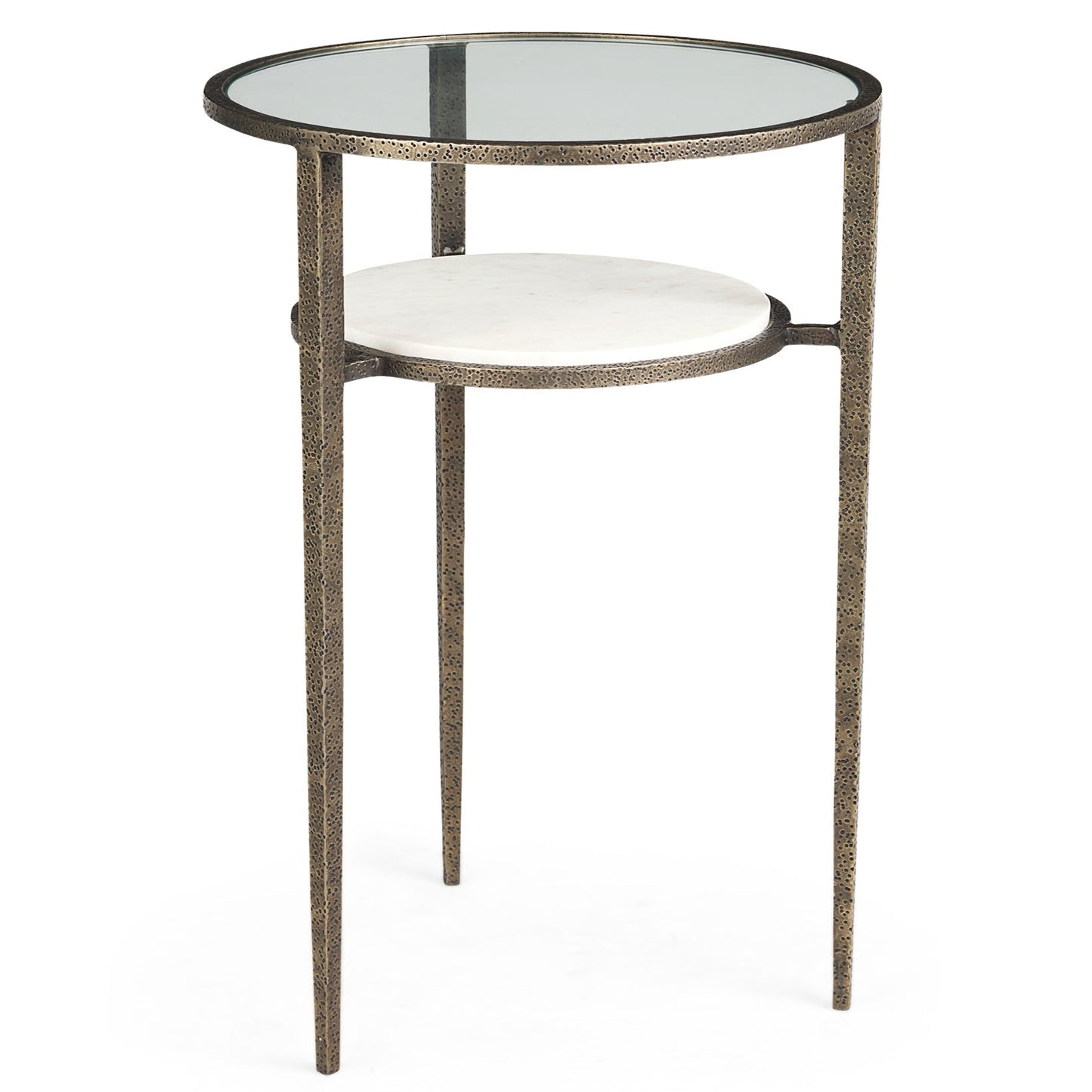 Mercana Felicity Clear Glass Top Round Side Table