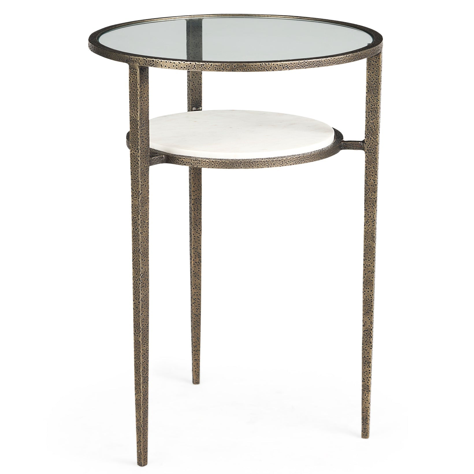 Mercana Felicity Clear Glass Top Round Side Table