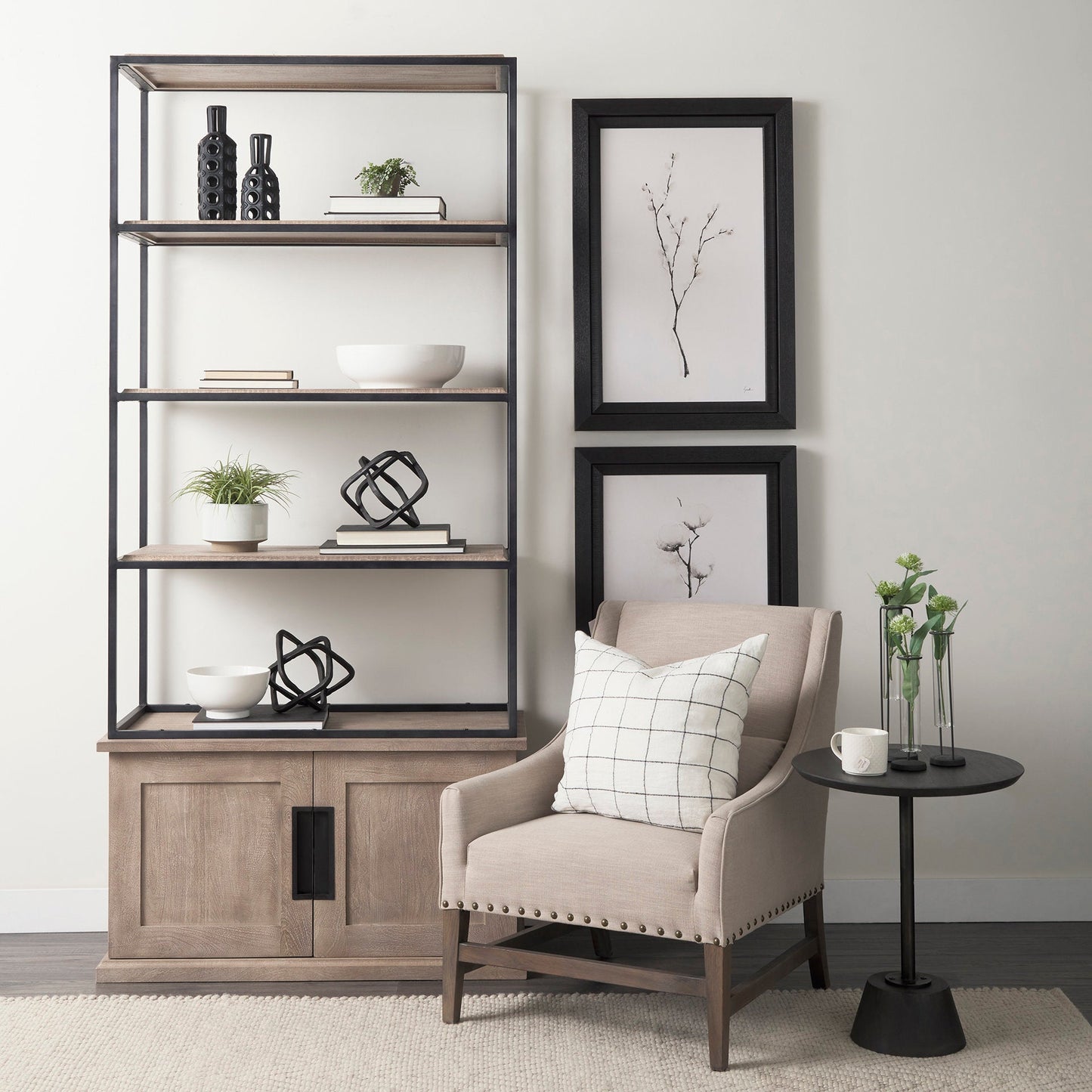 Mercana Braxton Three Shelf Wooden Shelving Unit