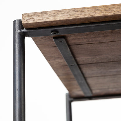 Mercana Glenn Wood Top Square Side Table
