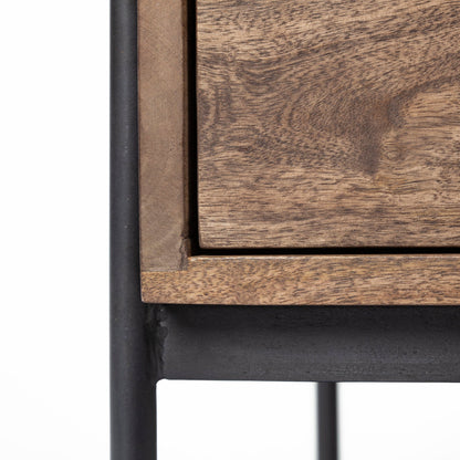 Mercana Glenn Wood Top Square Side Table