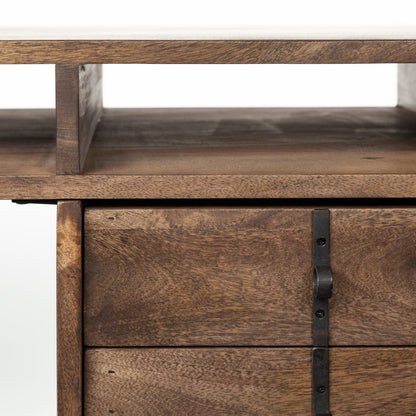 Glenn Three Drawers Wooden Office Desk