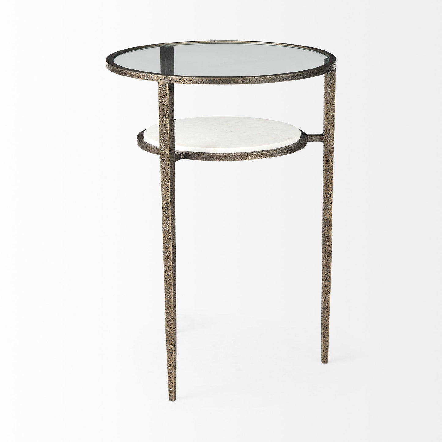 Mercana Felicity Clear Glass Top Round Side Table