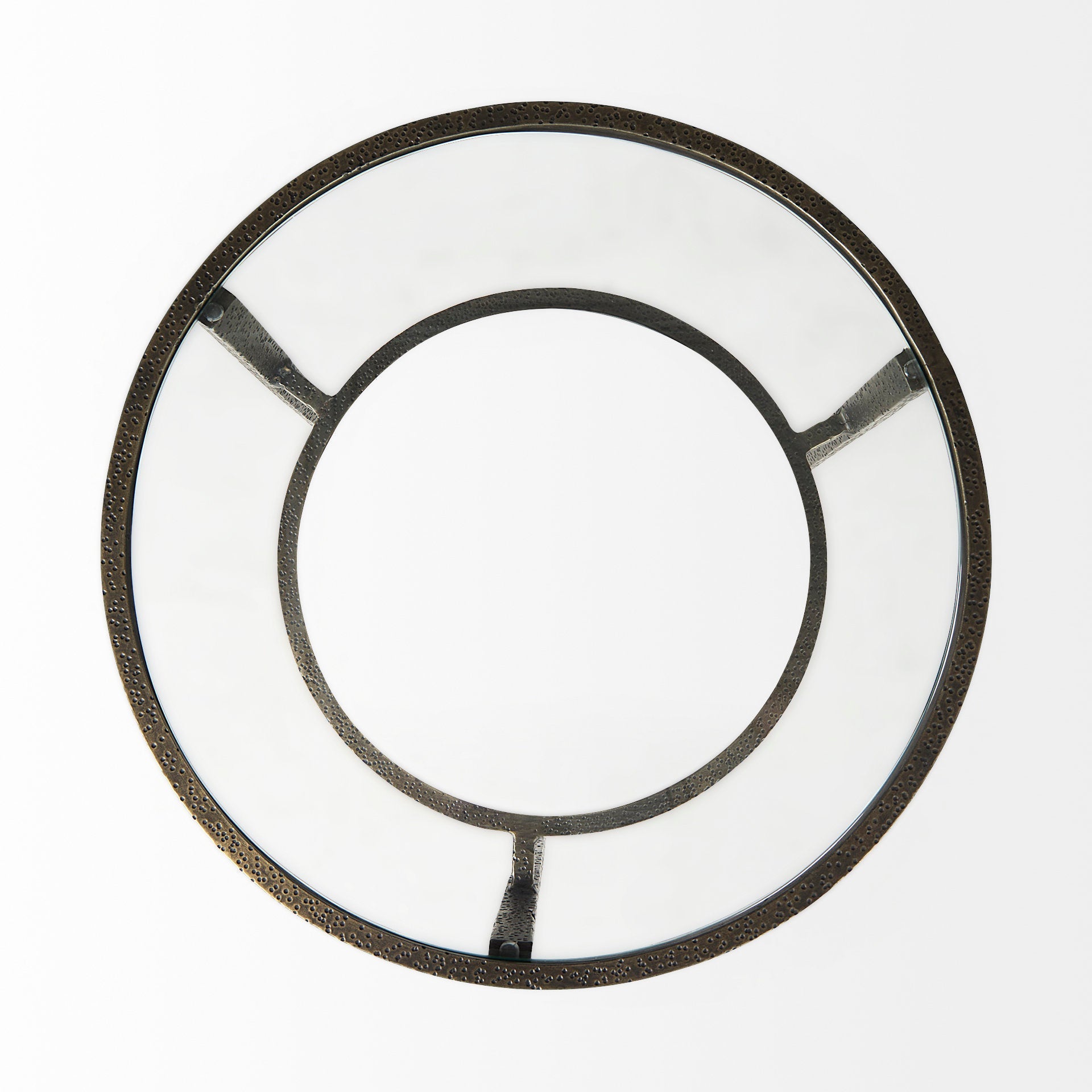 Mercana Felicity Clear Glass Top Round Side Table