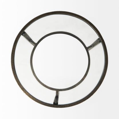 Mercana Felicity Clear Glass Top Round Side Table