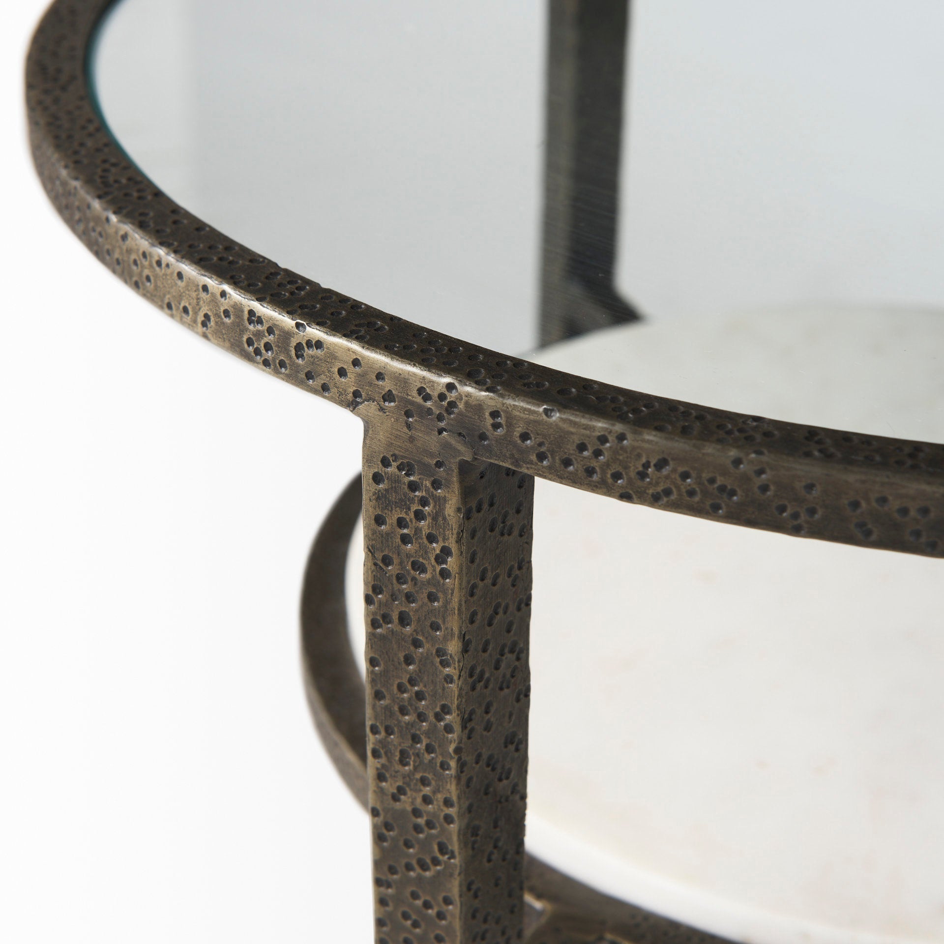 Mercana Felicity Clear Glass Top Round Side Table